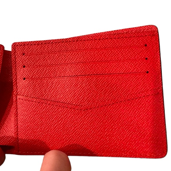 Rare Louis Vuitton x Supreme Slender Red Epi Leather Wallet w/ Dust Bag and Box - Picture 6 of 12